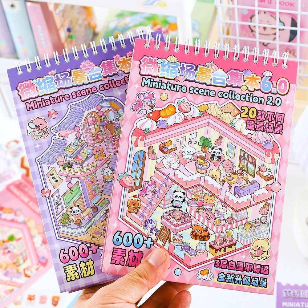 3D miniature scene stickers
