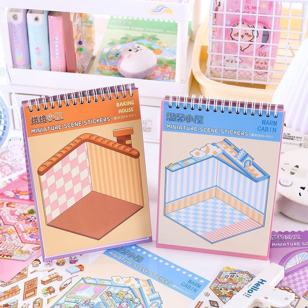 3D miniature scene stickers