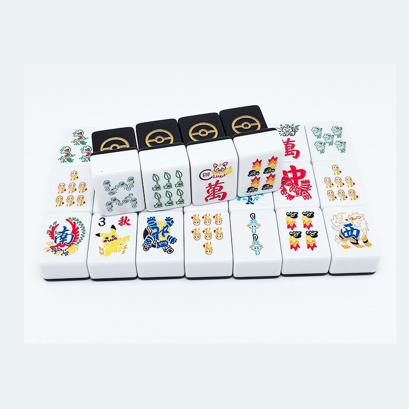 40mm The Pokemon Mahjong set comes with an aluminum box