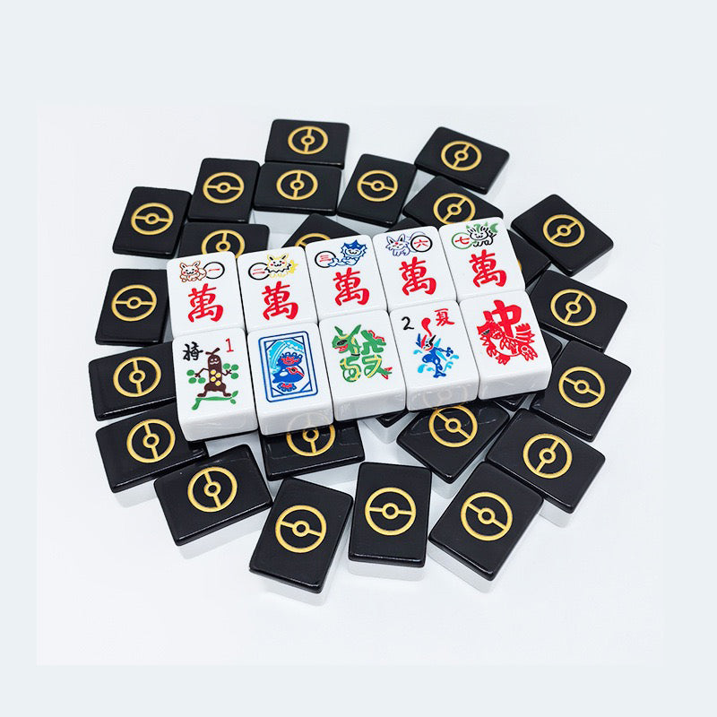 40mm The Pokemon Mahjong set comes with an aluminum box