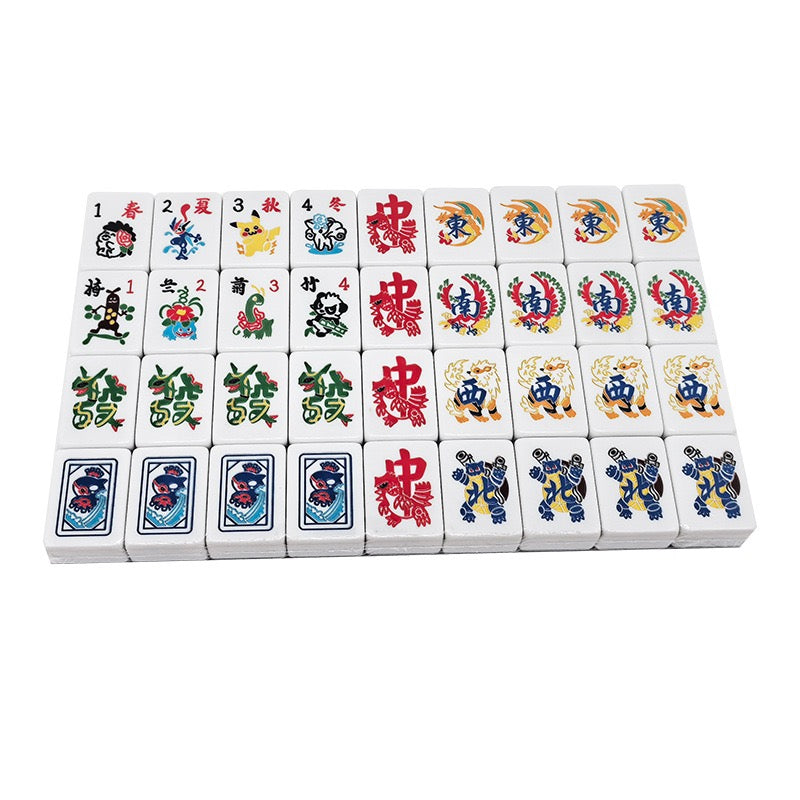 40mm The Pokemon Mahjong set comes with an aluminum box