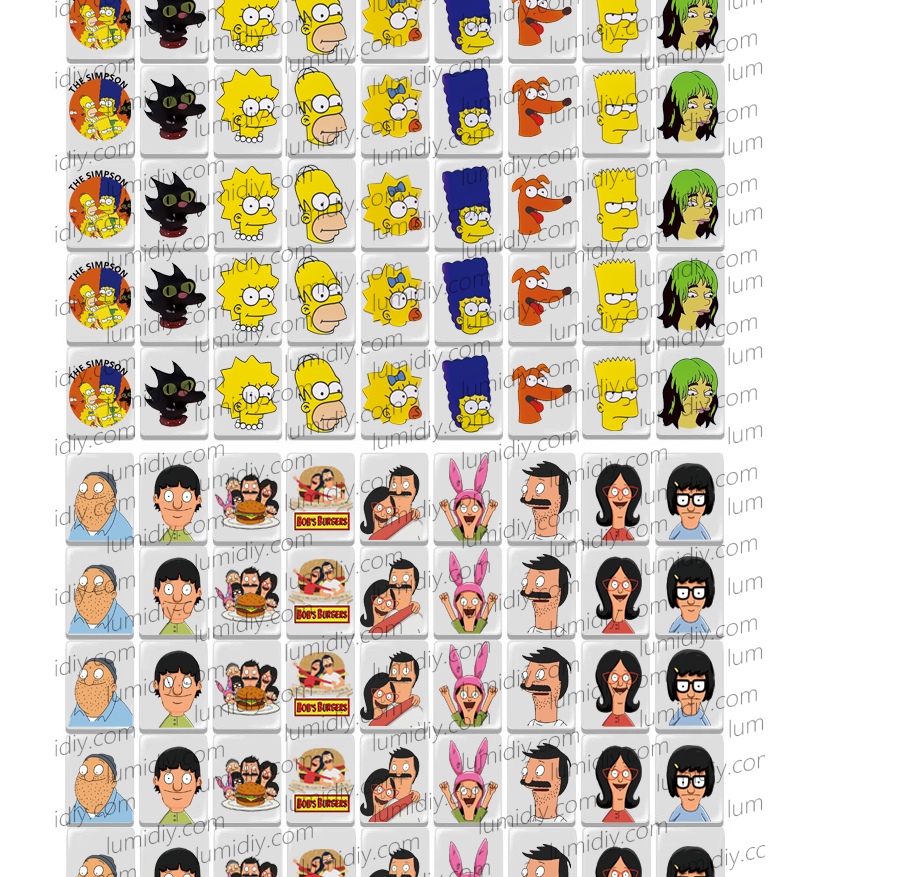 45-Simpson&BOBS BURGERS 65/91 blocks