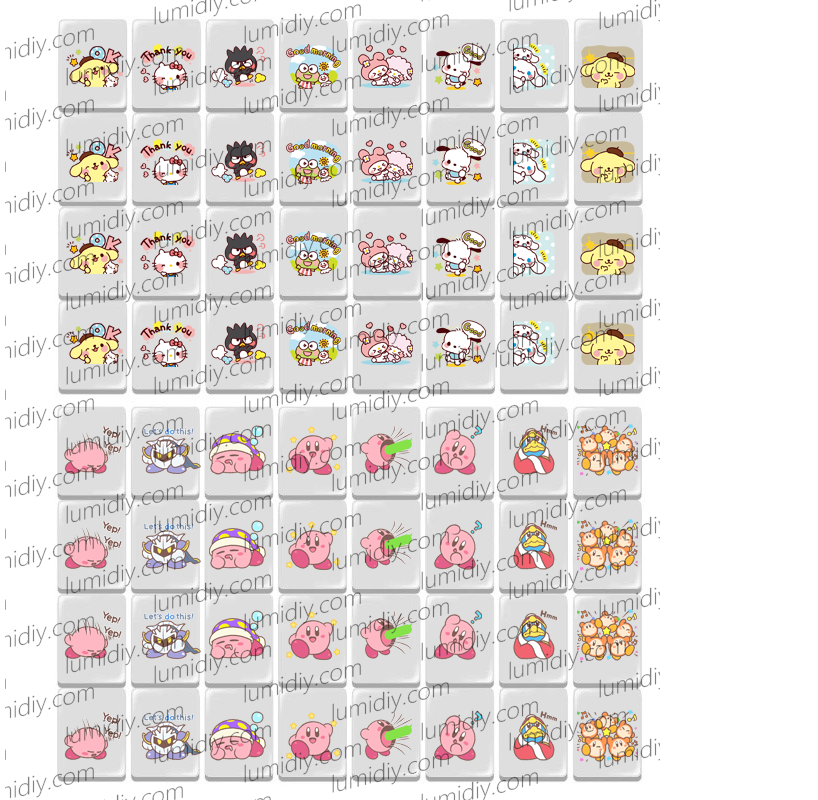 86-Kirby&sanrio 65 blocks