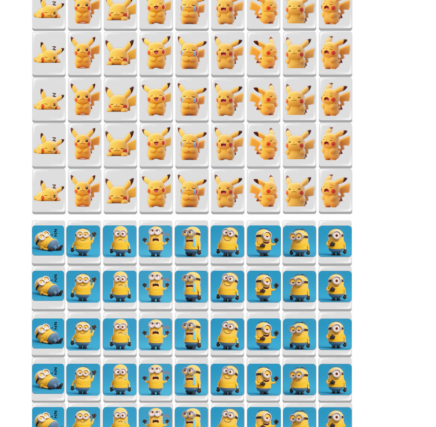 114-minions & Pikachu 65/91 blocks