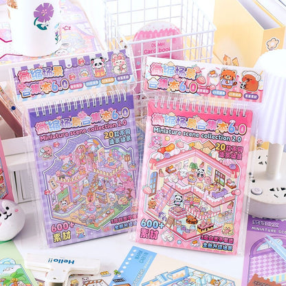 3D miniature scene stickers