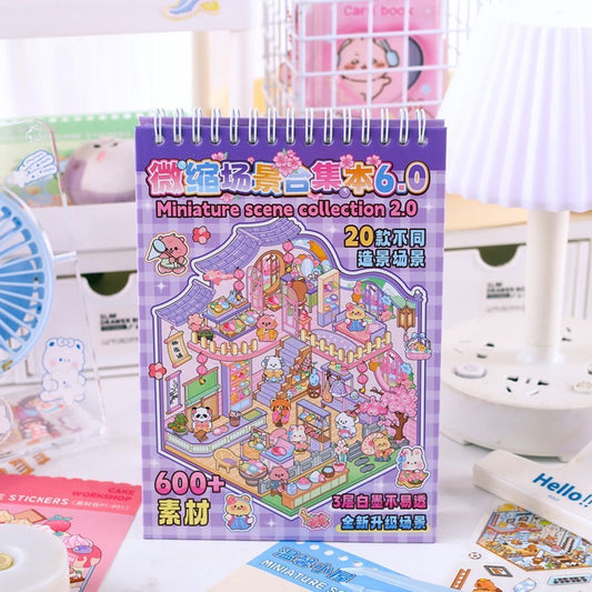3D miniature scene stickers