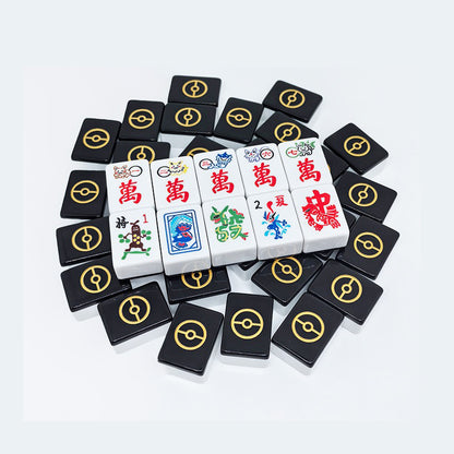 40mm The Pokemon Mahjong set comes with an aluminum box