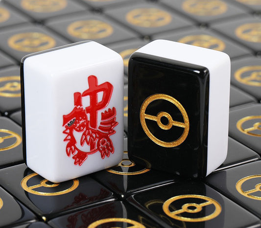 40mm The Pokemon Mahjong set comes with an aluminum box