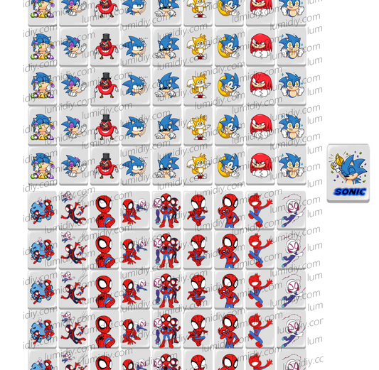 40-SONIC&Spider man cartoon 65/91 blocks