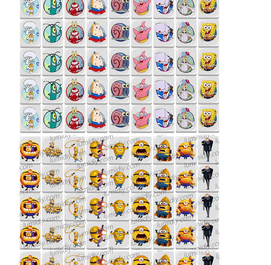 117-minions & sponge bob 65/91 blocks