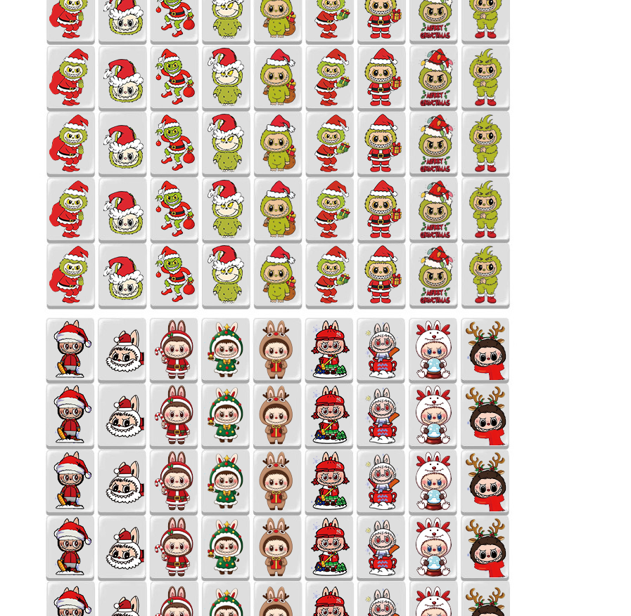 118-Christmas LABUBU  65/91 blocks