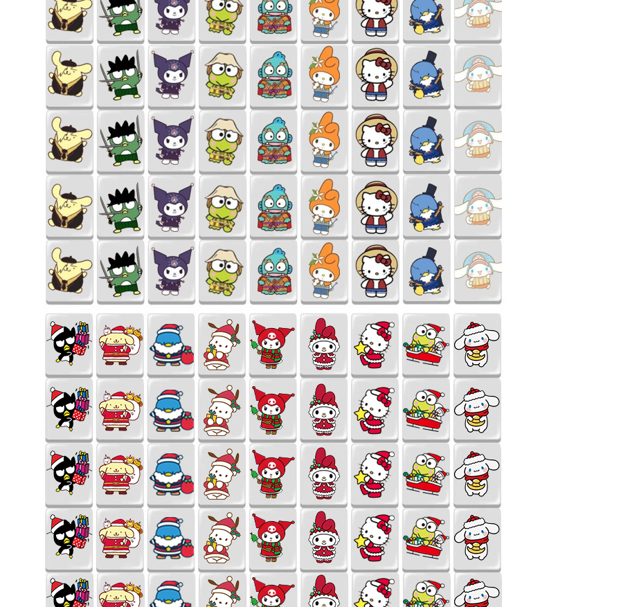 120-Christmas SANRIO&NEPIECE  65/91 blocks